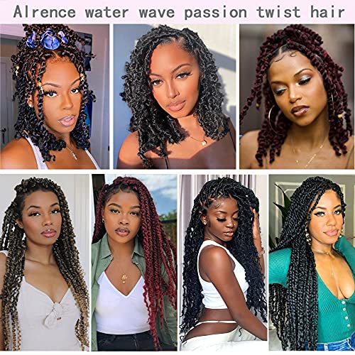 Alrence Passion Twist Hair 18 Inch Water Wave Crochet 8 Packs - 1B# Variation