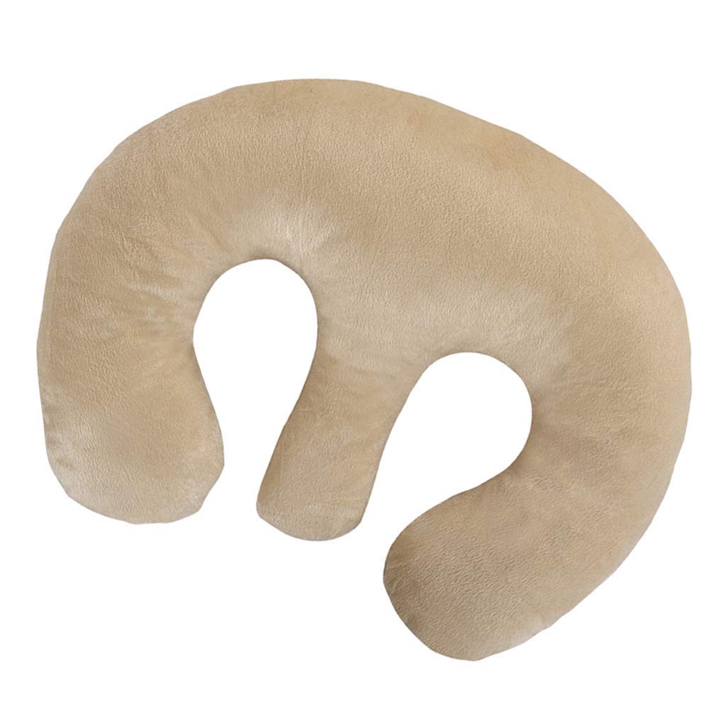 Beauty Salon Breast Pillow Feminine Bolster Breast Pillow for Massage Table, Massage Face Cradle Rest Pillow for SPA Salon, Soft Cotton Fabric - Beige
