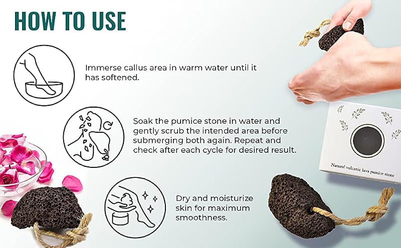 Natural Elephant Pack of 3 Moroccan Pumice Stones for Feet Exfoliation & Callus Removal
