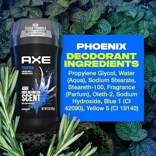 Axe Phoenix Deodorant Stick 3 oz — Pack of 6, Aluminum-Free Odor Protection