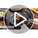 Vancasso Starry Green 16-Piece Dinnerware Set for 4 Handmade Reactive Glaze
