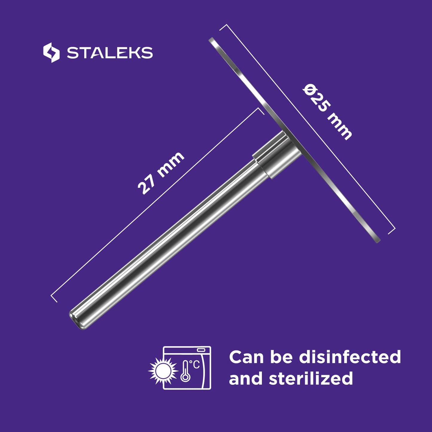 Staleks Pro PODODISC L Expert Pedicure Disc with 5 Disposable Files – 25 mm Diameter – 180 Grit – Stainless Steel – for Hardware Pedicure