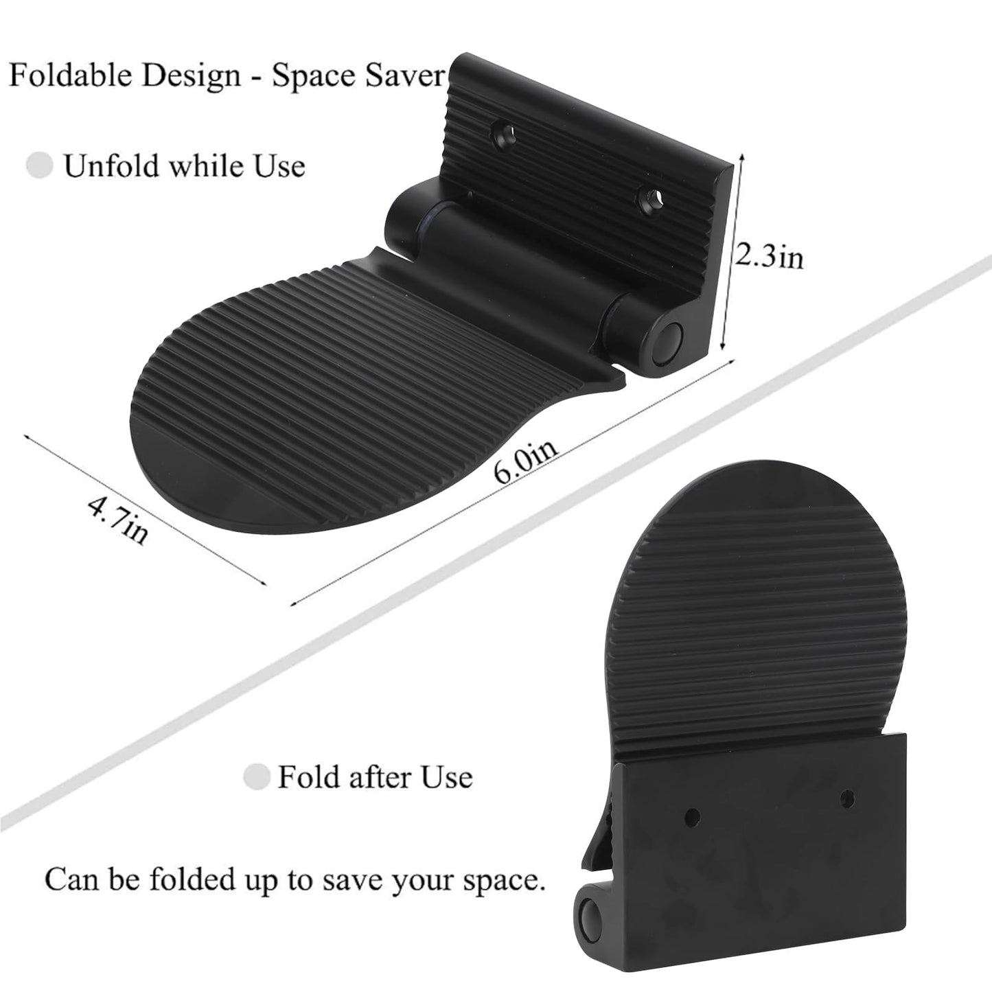 Wall-Mounted Shower Foot Rest for Shaving Legs, Foldable Aluminum Bathroom Foot Pedal Footrest for Shower, Non-Slip Footstep Stand Shower Aid for Elderly & Pregnant Women & Back Pain Sufferers