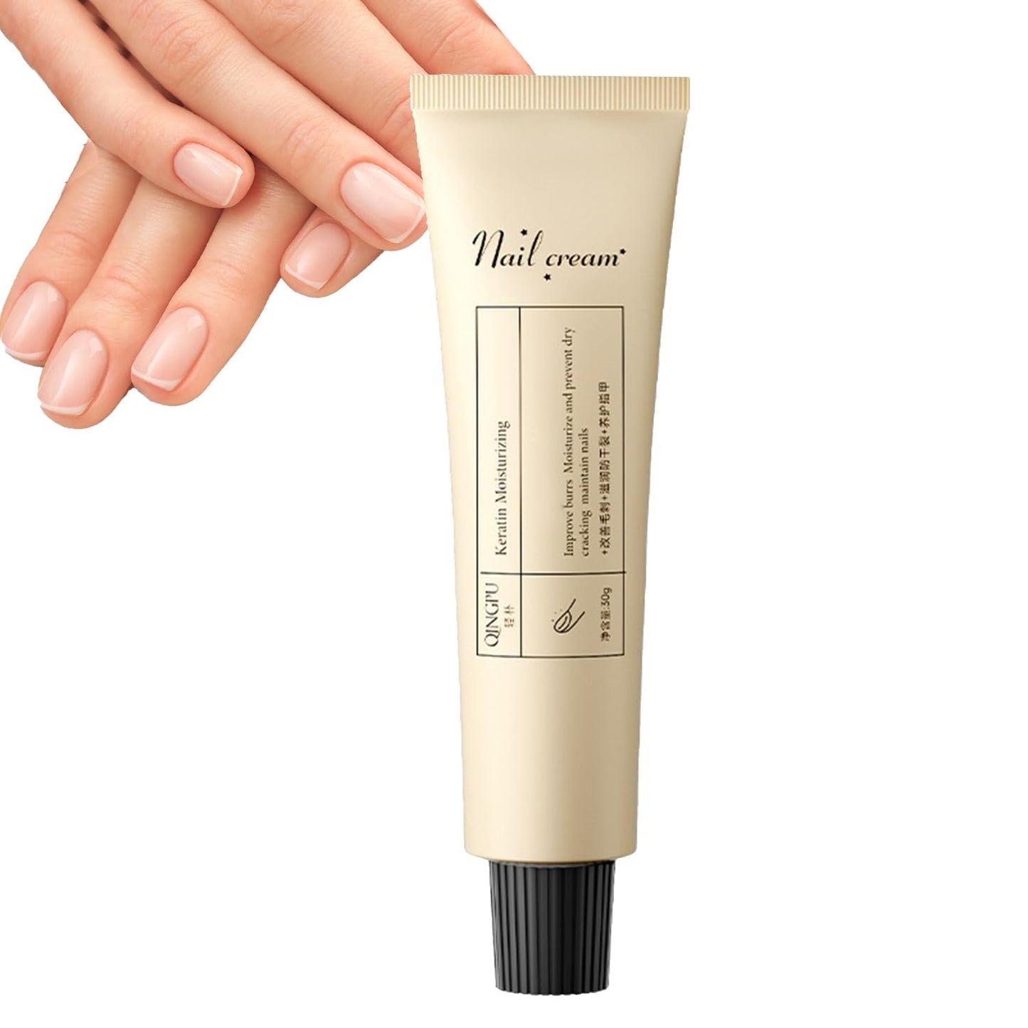 Keratin Nail Strengthening Cream - 1oz Improve for Brittle, Peeling & Weak Nails, Cuticle Care with Biotin & Vitamin E, Fast-Absorbing Nail Growth for Stronger, Healthier Nails