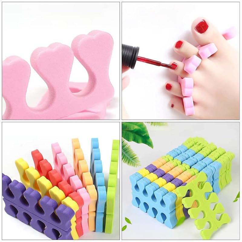 Toe Spacers 100 Pairs Foam Pedicure Separators for Nails Men Women