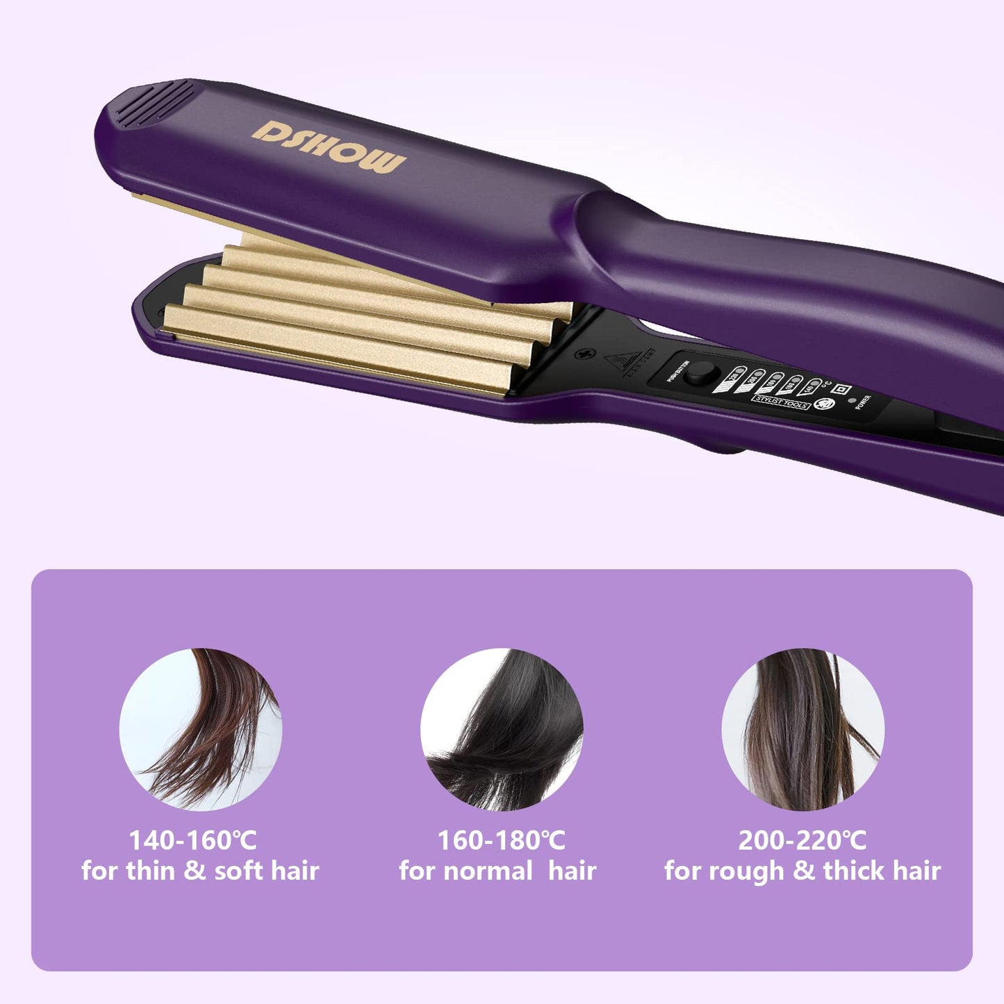 Crimping Iron Hair Crimper for Hair DSHOW Hair Volumizing Crimper with Titanium Ceramic Plates Styling Tools for Women Girls