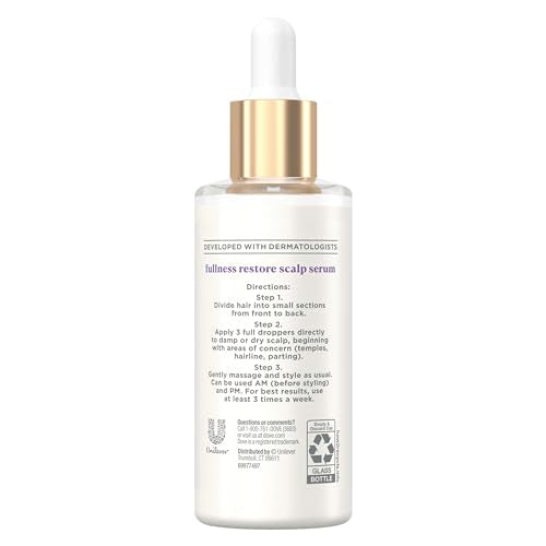 Dove Scalp + Hair Therapy Density Boost Serum Fullness Restore Visibly Thicker Hair In As Soon As 30 Days, Hydrating & Fast-Absorbing, Instantly Relieves Dry Scalp 2 Fl oz