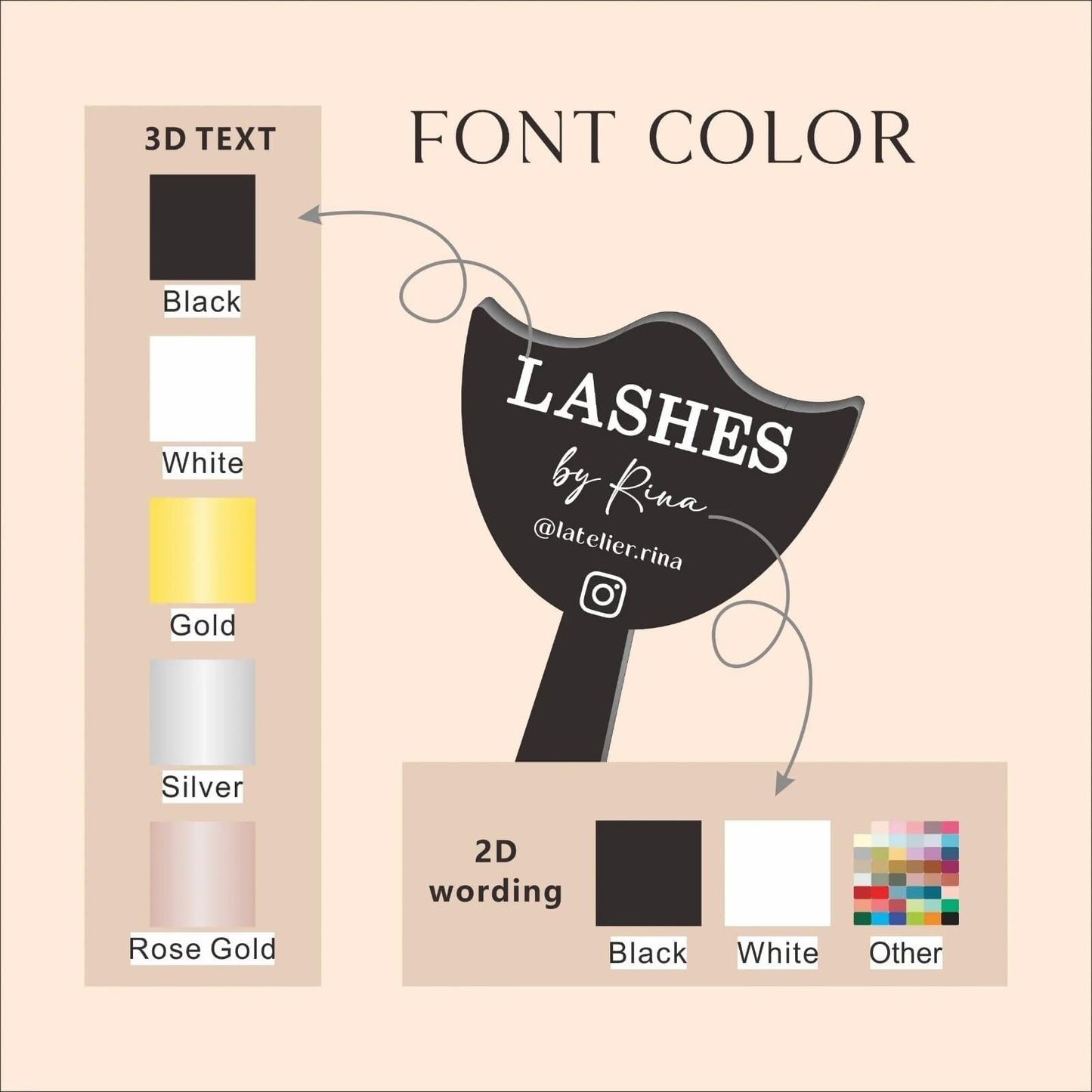 XFYSDIY Custom Mirror Prop, Custom Beauty Technician Social Media Prop, Handheld Mirror Social Media Prop, Aesthetics Props, Salon Decor, Mirrors for Lash Techs(Pink)