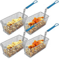 Umigy 4-Pack Deep Fryer Baskets 13.25 x 6.5 x 6 inches, Heavy Duty Iron with Non-slip Handle
