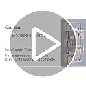 Gadroad 5-Tier S-Shaped Tall Bookshelf - White, 27.56W x 62H, Space-Saving Storage