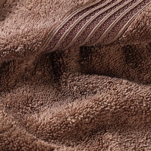 Superior 100% Long Staple Combed Cotton Face Towels, 10 Piece, Mocha