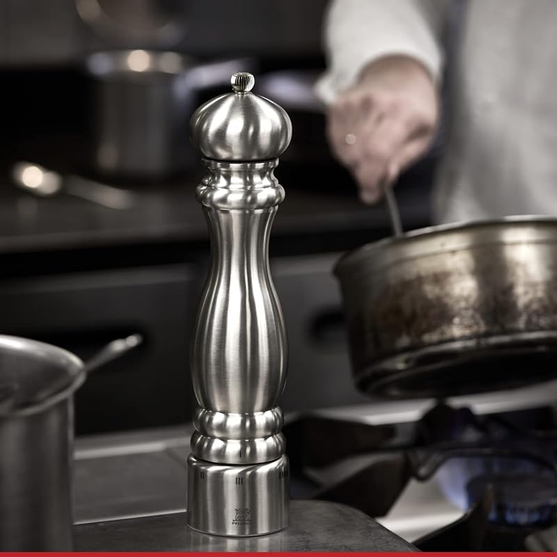 Peugeot Paris u’Select 12-Inch Pepper Mill - Stainless Steel, Gift Box Included