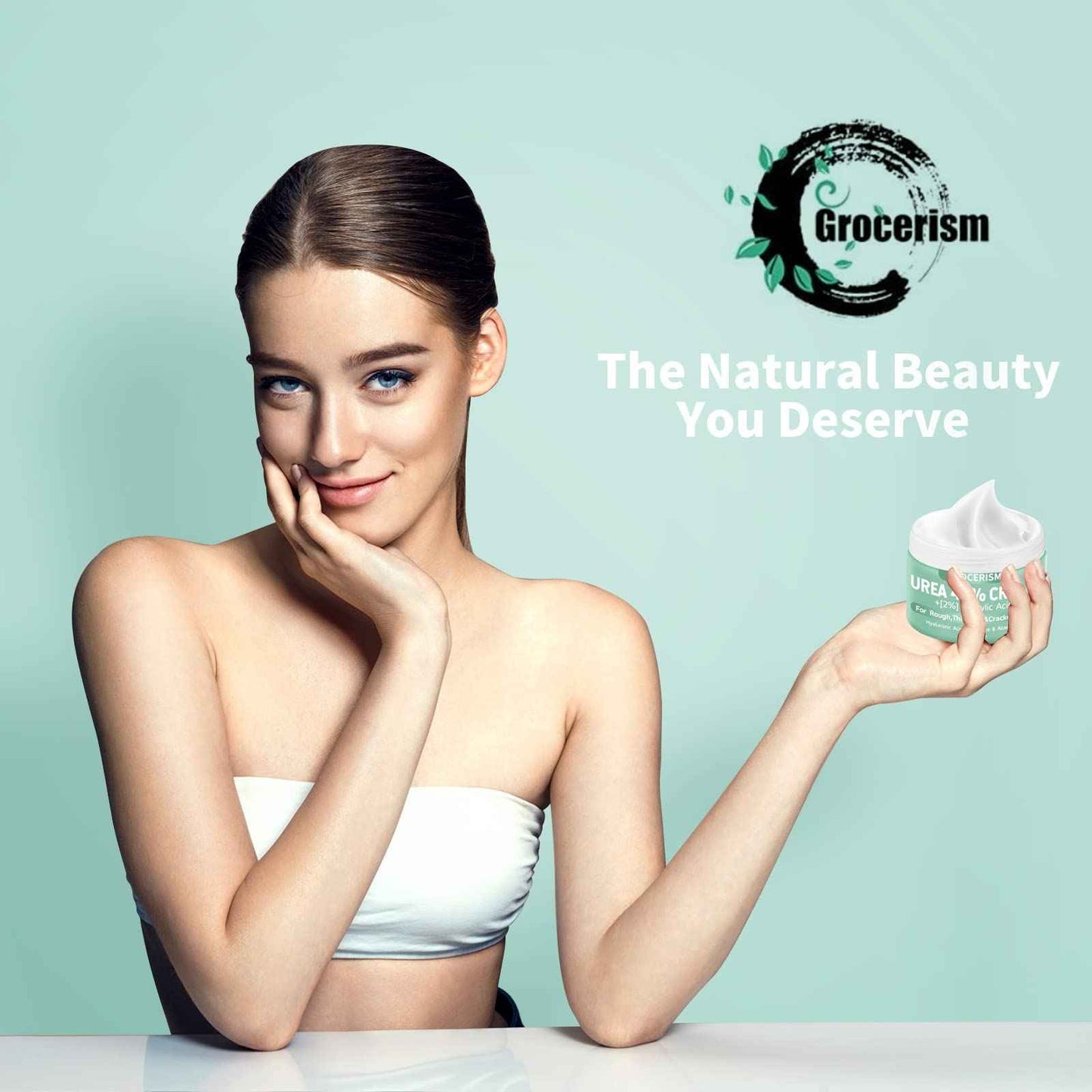 Grocerism 2 Packs Urea Cream 40% Plus 2% Salicylic Acid 5.30 oz || Foot Cream Maximum Strength with Hyaluronic Acid, Tea Tree, and Aloe Vera for Deep Moisturizes, Callus Remover and Soften