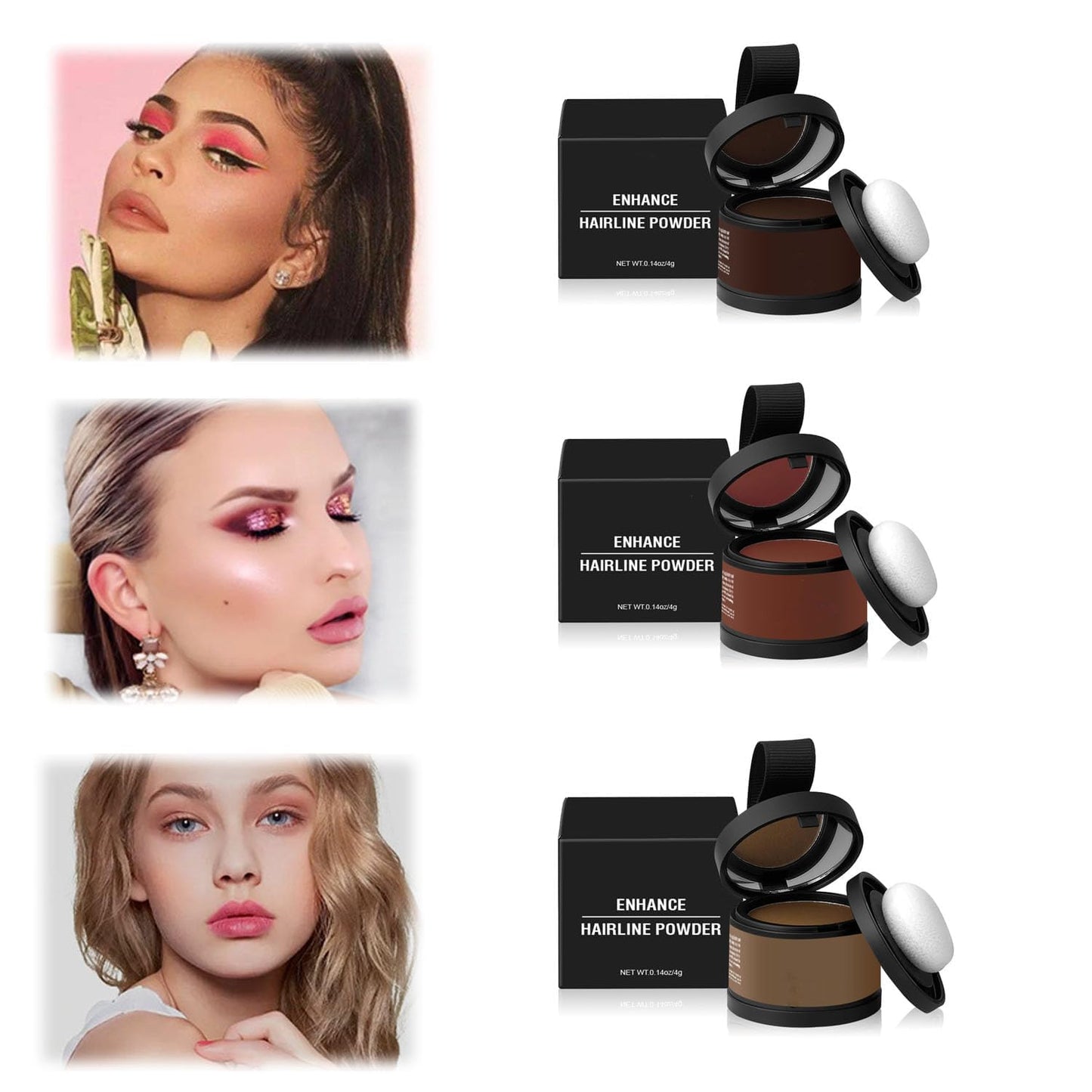 Nivaro Polvo Capilar, Nivaro Polvo Densificador Instantáneo, Hairline Powder for Women & Men, Instantly Conceals Hair Loss Long-Lasting Effect with Mirror, Tool (1, Rusty brown)