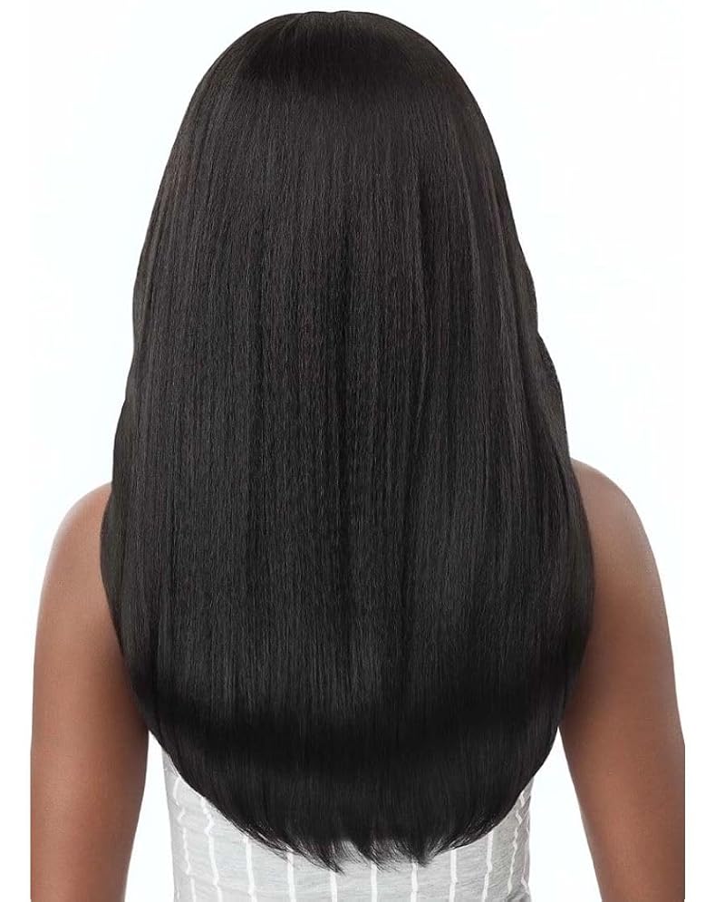 U-Part Leave-Out Wig 22" Natural Black - Outre Big Beautiful Human Hair Blend
