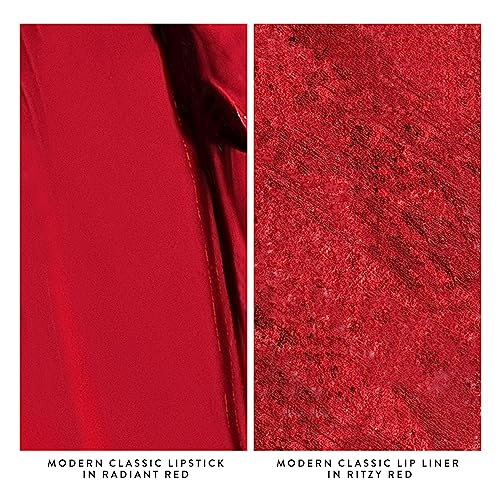 LAURA GELLER NEW YORK Modern Classic Duo - Red Radiance Lipstick + Ritzy Red Lip Liner - Ultra-Rich Color - Luxurious and Lightweight - Cream Finish