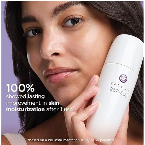 TATCHA Pure One Step Camellia Cleansing Oil | 2 in 1 Makeup Remover Oil & Face Wash | 150 ml / 5.1 oz