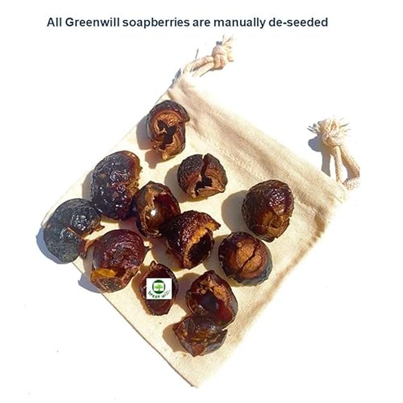 3 Pounds Organic De-seeded Soap Berries/Soap Nuts +2 Wash Bags
