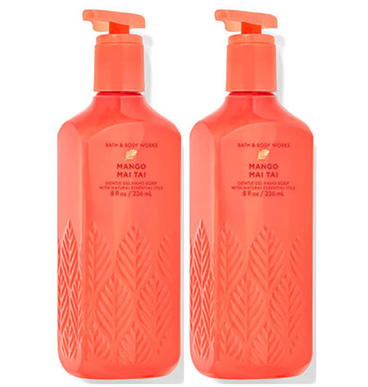Bath & Body Works Mango Mai Tai Cleansing Gel Hand Soap 2 Pack 8 oz. (Mango Mai Tai)