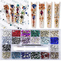Tatiwoo S2 3800 Pcs Colorful Rhinestones for Nails Multi-Shaped & Sized Nail Art Crystals