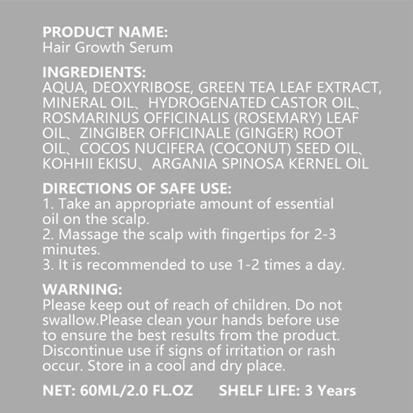 Deoxyribose Sugar Hair Growth Serum | Scalp Treatment for Thicker, Stronger Hair | Reduces Hair Loss | Nourishes with Green Tea & Ginseng Extract (1PCS)