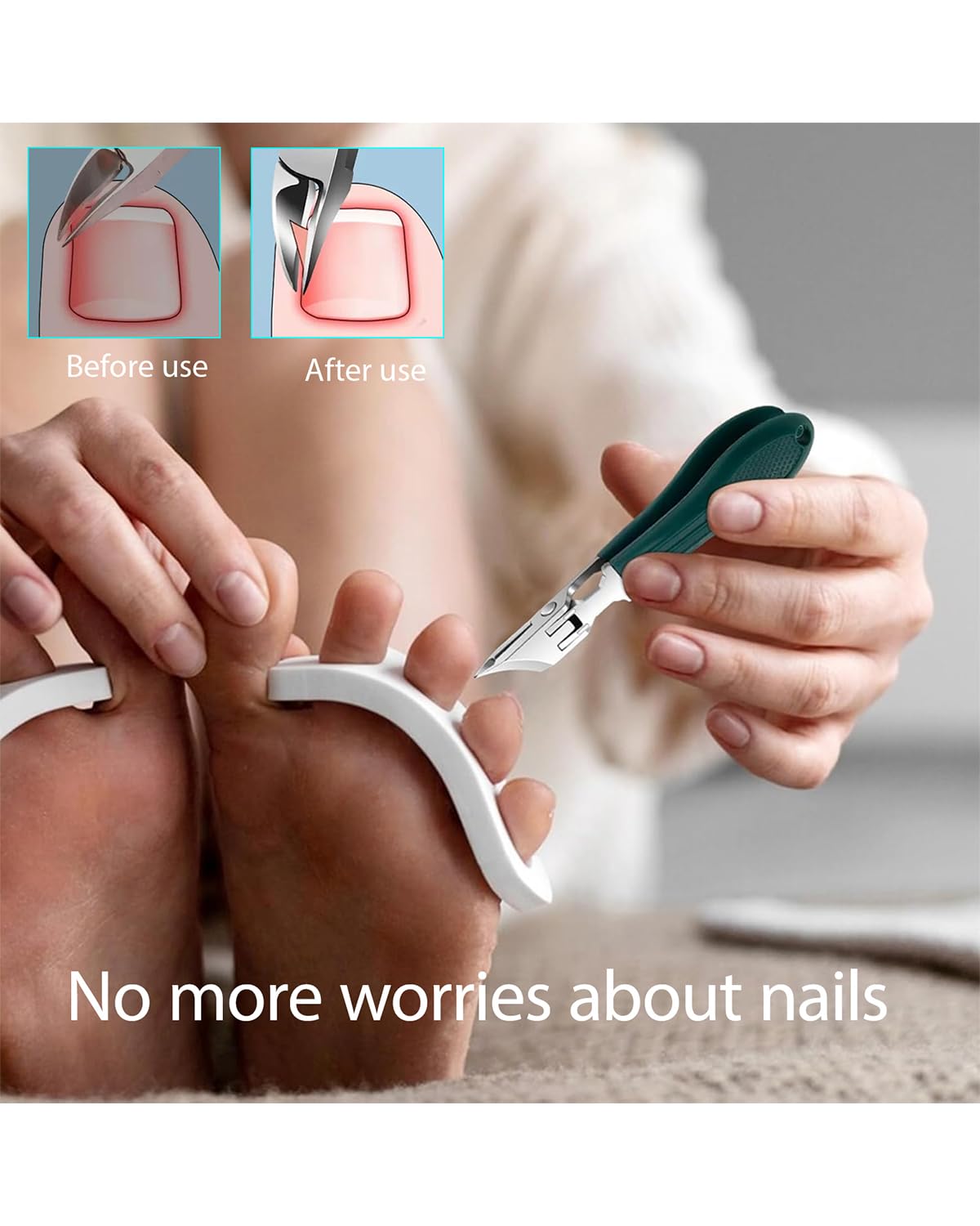 Eagle Beak Nail Clippers, Three Sets of Eagle Beak Beveled Nail Clippers, 2025 New Oblique Toenail Clippers, Wide Jaw Anti-Splash for Ingrown Toenails and Thick Nails for Seniors (Black)