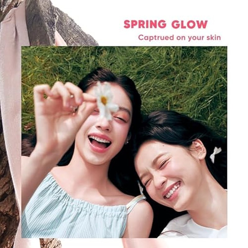 JUDYDOLL Glow Blush Balm, 85% Essence-Infused & Hydrating Cream Blush, Buildable & Non-Patchy Cheek Color with Puff, Dewy Finish, Lightweight Blush for Cheeks, Cool Toned Blush (02 Spring Blossom)