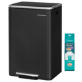 Ink Black SONGMICS 13 Gallon Stainless Steel Soft-Close Trash Can