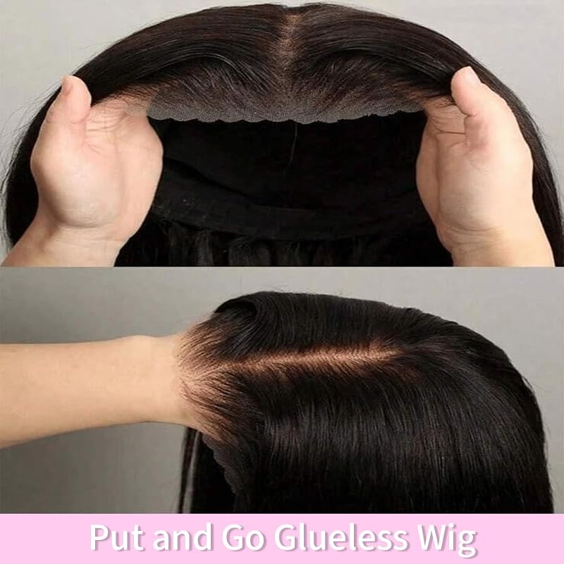 Natural Color 18in Glueless 13x6 Lace Frontal Wig, 180% Density, Pre-Plucked, With Drawstring - Miniask