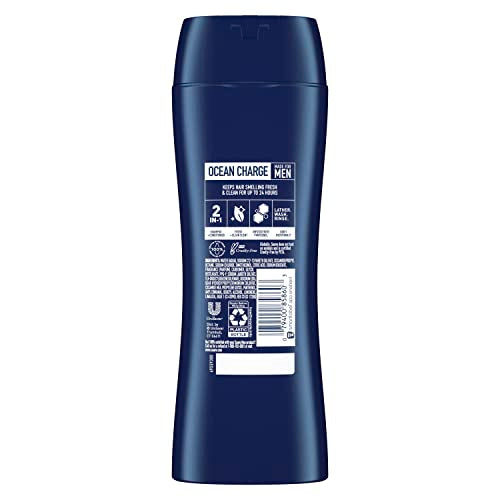 Suave Men 2 in 1 Shampoo and Conditioner Ocean Charge 12.6 oz, Pack of 6