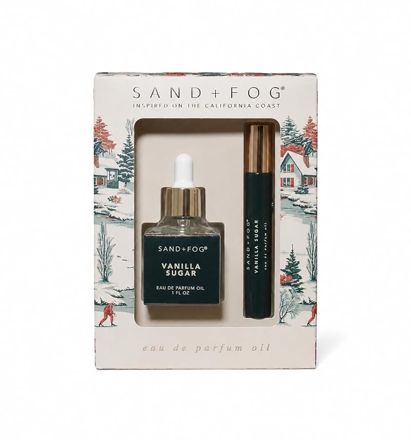 Vanilla Sugar Eau De Parfum Oil Set – 1 oz Dropper + 0.33 oz Roller, Long-Lasting