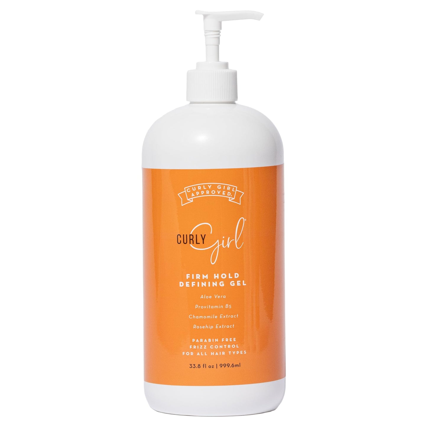 Curly Girl Firm Hold Defining Gel For Curls, Strong Hold Frizz Control Curly Hair Gel, Paraben Free, Aloe Vera, Water Soluble