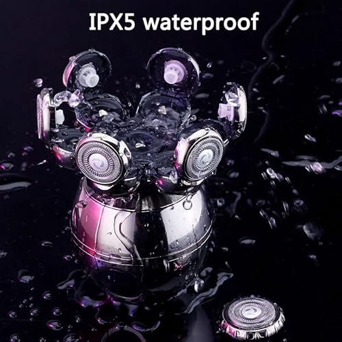 Upgrade 7 Heads Men¡¯s 5-in-1 Electric Head Shaver for Bald Men,Multifunctional Electric Razor for Men£¬Cordless Rechargeable Travel Groomin Hair Trimmer Kits