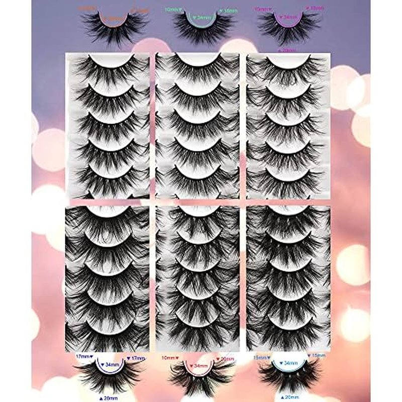 30 Pairs 20MM False Eyelashes ALICE Wholesale 6 Styles Lashes Bulk 6D Volume Dramatic Faux Mink Eyelashes Multipack