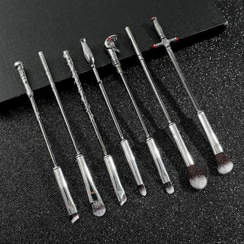 Pottter Makeup Brushes Harrry Gifts Comb Mirror with Gift Box for Eyeshadow Eyebrows Eyeliner Lips Concealer Contouring Highlighter Blending Wizard Wand Makeup Brushes Set