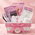Festive Glamour Lash Kit - 400 Clusters, 9 Styles, Rose Gold Tweezers & Surprises, Gift Set for Women Best Friend