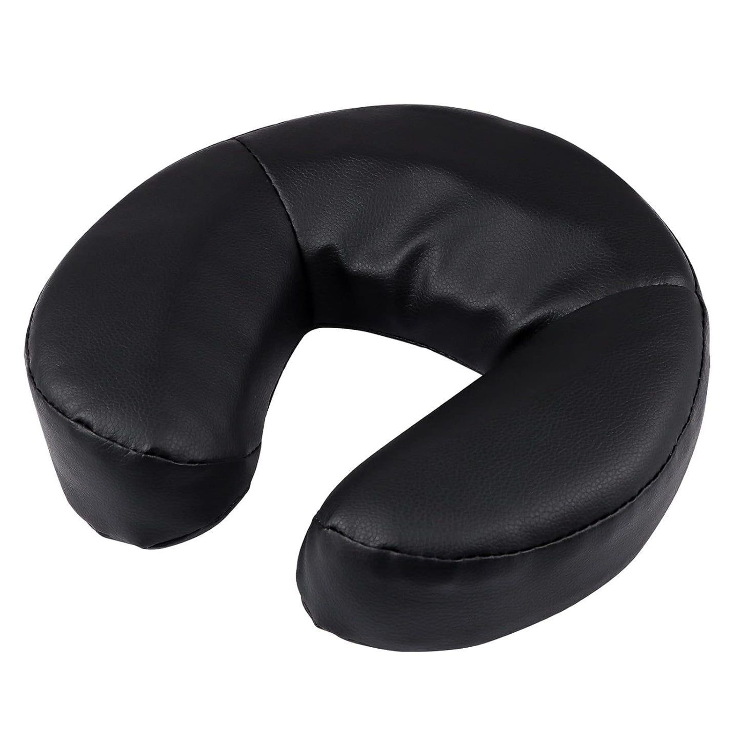 Kalolary Massage Face Cradle Cushion for Massage Tables, Universal Crescent Headrest Face Rest Neck Head Cushion Pillow for Massage Chairs Spa Bed (Black)
