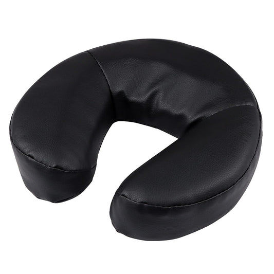 Kalolary Massage Face Cradle Cushion for Massage Tables, Universal Crescent Headrest Face Rest Neck Head Cushion Pillow for Massage Chairs Spa Bed (Black)