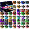 BALTIC DAY Chrome Powder - 48 Color Artist Set for Nails & Resin | Metallic Mica Pigment Kit for Nail Techs, Resin Art & DIY Crafts