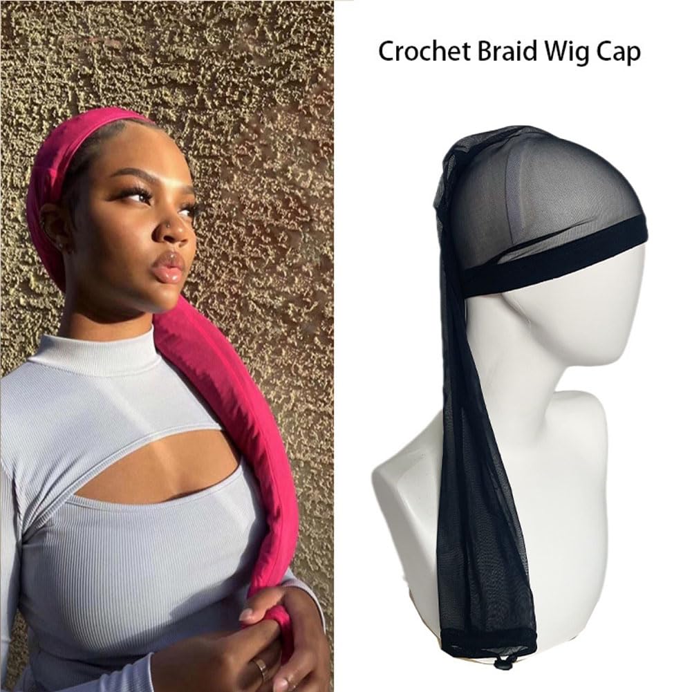 Hair Weave Sleeve for Locs with Drawstring, Women Loc Sleeve for Dreadlocks With Elastic Band, Fashionable Design - Haircare, Lightweight & Stretchable, Extra-Wide (1Pc Pink+1Pc Black+1Pc Blue)