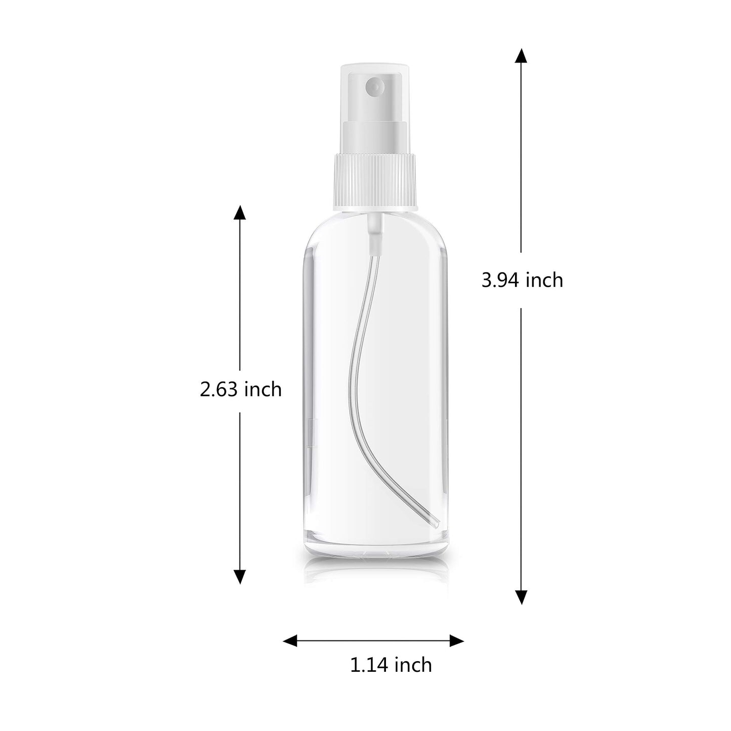 ZEROFIRE 2 Pack Spray Bottles 1oz Clear Plastic Empty Refillable Mini Spritzer for Travel, Cleaning, Gardening, Skin Care Atomizer for Essential Oils, Perfume