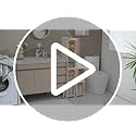 AntStep 4-Tier Slim Bathroom Storage Cabinet - Tall Narrow Organizer with Wheels, Adjustable Shelves, Cream White