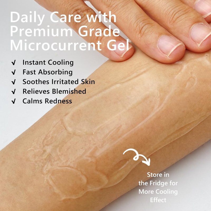 Hydrating Microcurrent Conductive Gel, Fragrance-Free, Paraben-Free, Gel Primer with Hyaluronic Acid, Non-irritating, Moisturizing Gel for RF, 300g Tube, Clear