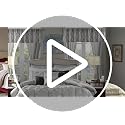 Queen Faux Silk Comforter Set with Curtains & Pillows - Taupe, 24 Piece