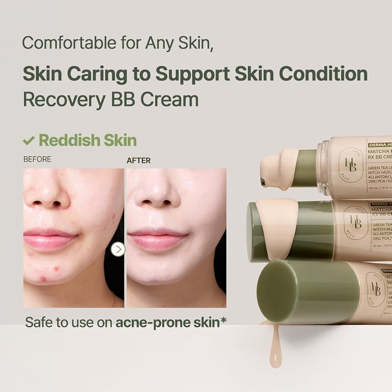 Derma Zinc Matcha MX BB Cream 0.5 Ivory – Lightweight Hydrating Formula, 6 Shades