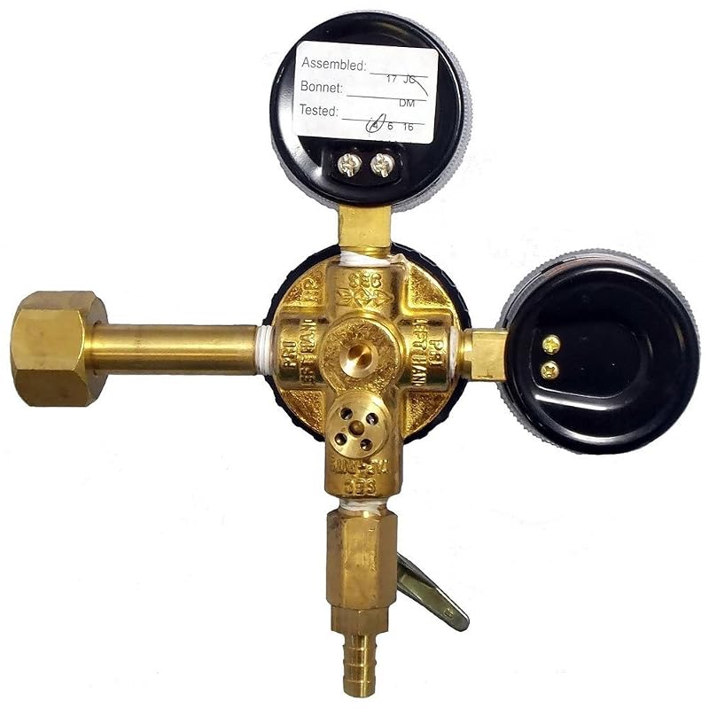 Taprite E-T742 CO2 Primary Beer Regulator with Dual Gauges CGA320 Inlet