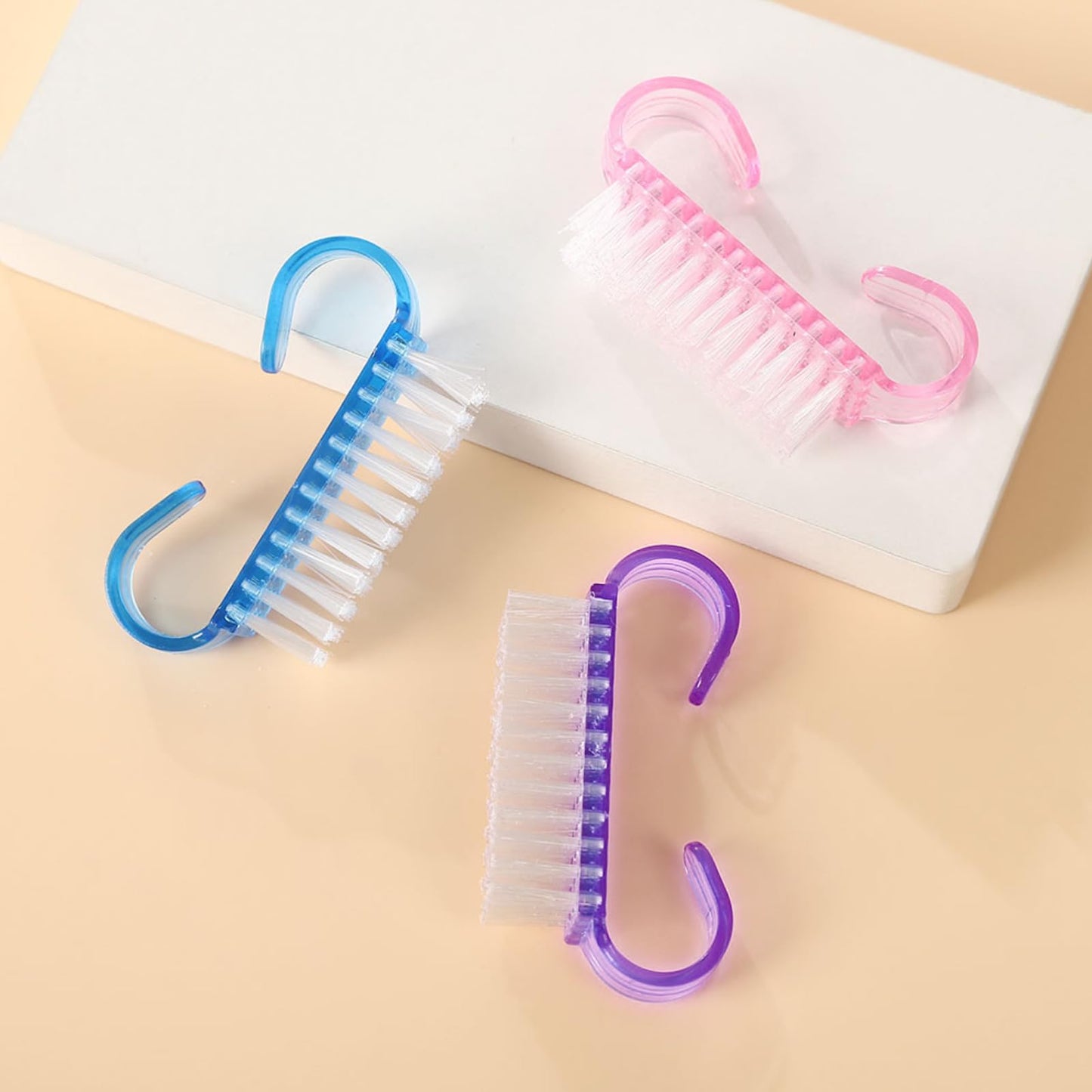 Nail Scrubber Brush 8PCS Set, Handle and Long Handle Nail Cleaning Brushes, Sturdy Fingernail Brush for Manicures