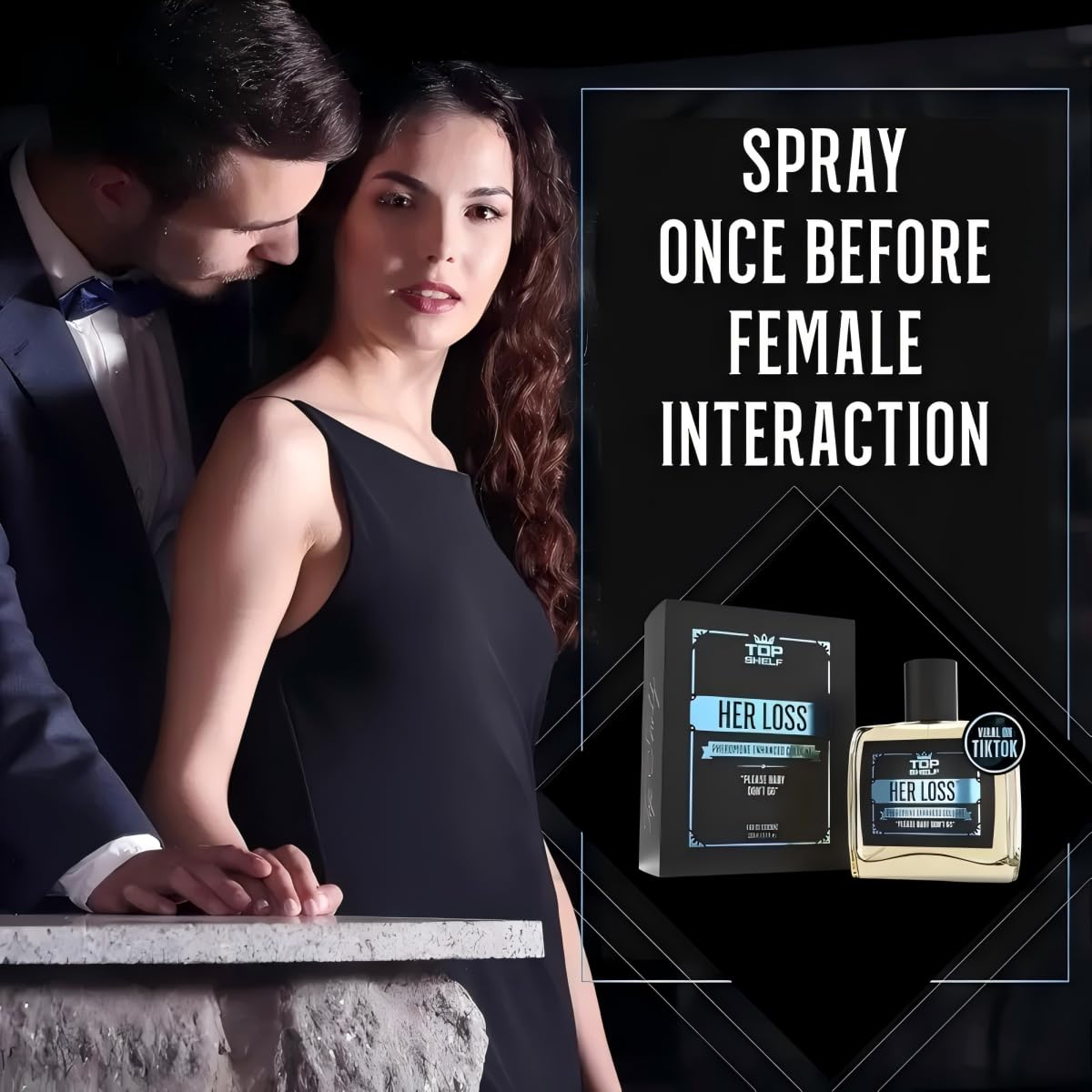 Top Shelf Her Loss Pheromone Enhanced Cologne for Men, 2.0 Fl Oz, Fresh Scent