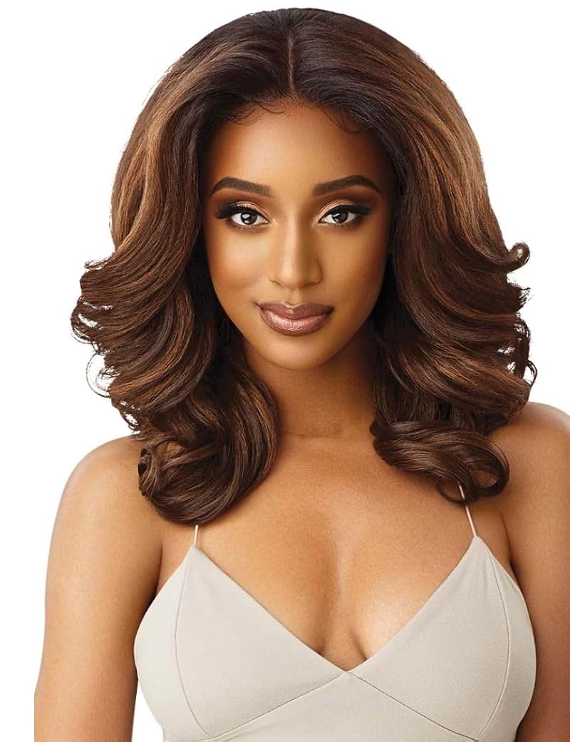 Outre Julianne Lace Front Wig – 13x6 HD Transparent Frontal, Jet Black, Hand-Tied