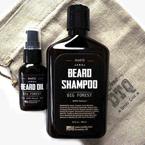 Natural Beard Growth Shampoo - Organic Facial Hair Wash for Men 9oz